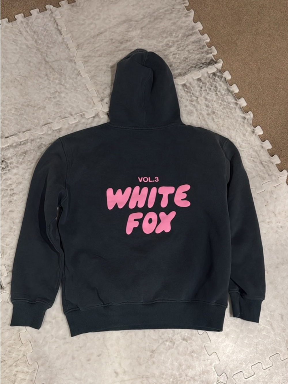 WHITE FOX Vol.3 Green Hoodie with Pink Logo